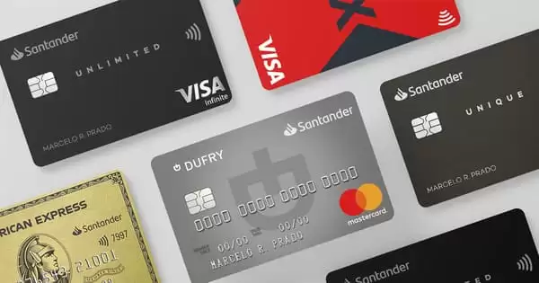Imagem representando a escolha do melhor cartão Santander para suas necessidades financeiras em 2024.