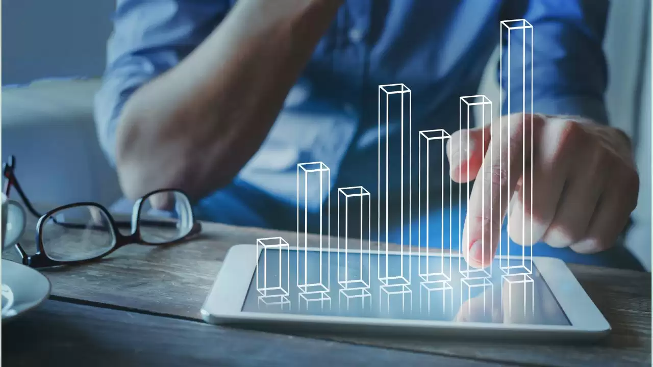Ilustração de gráficos financeiros representando o aumento do patrimônio através dos melhores fundos de investimento para iniciantes.