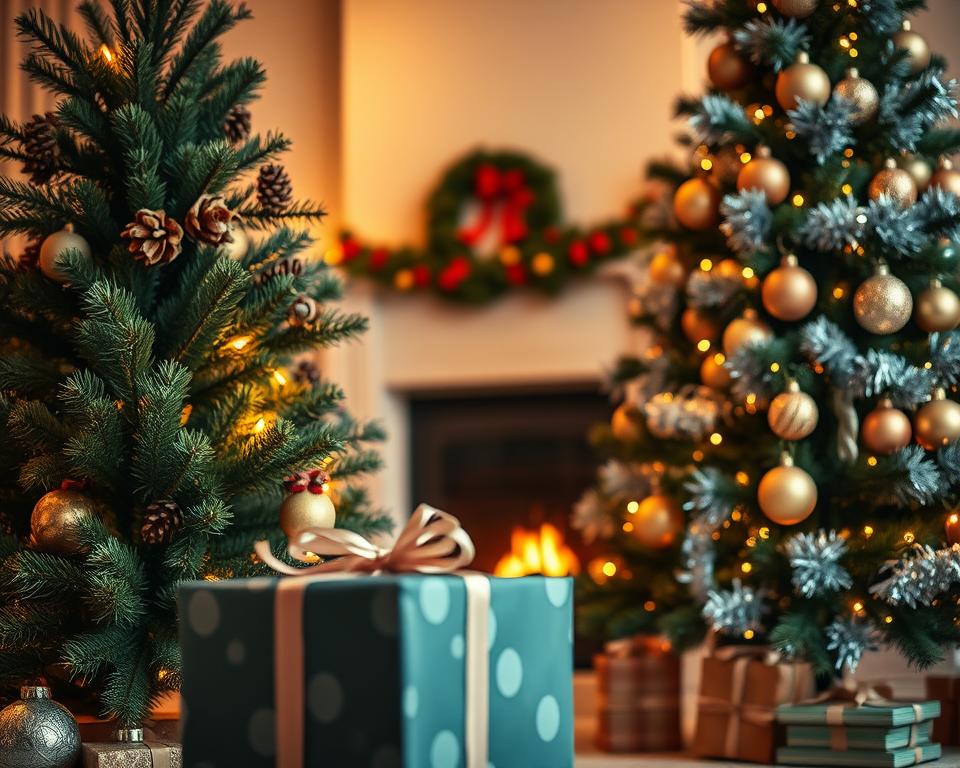 árvore de Natal natural vs artificial