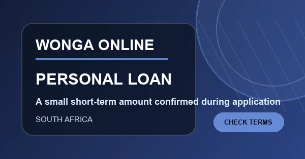 Wonga Short-Term Loan South Africa